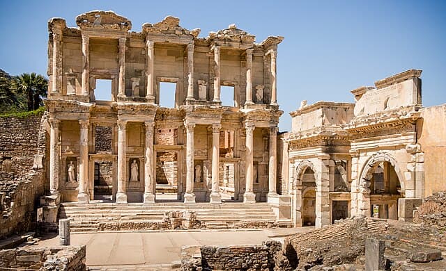 Facade of the Library of Celsus at Ephesus